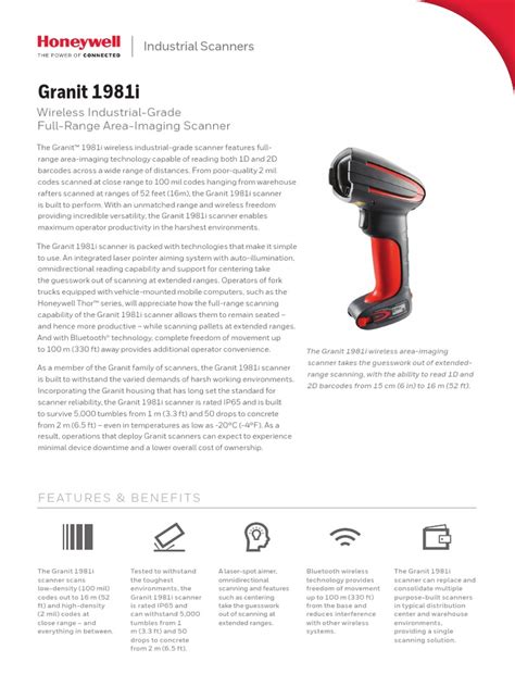 Granit 1981i Industrial Scanner Data Sheet .
